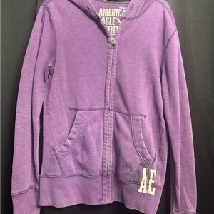 American Eagle Outfitters Lavender Zip-Up Hoodie